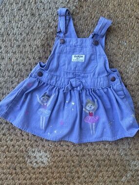 Vintage OshKosh Baby Girl Dress Hand Painted Ballerina